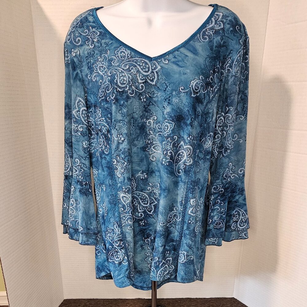 Sami & Jo Blouse, Blue, Large